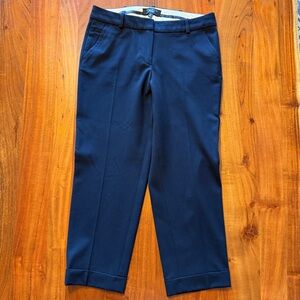 Talbots Cuffed Classic Navy Dress Cropped Pants size 2P